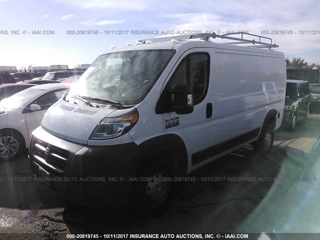 3C6TRVAG5GE105444 - 2016 RAM PROMASTER 1500 1500 STANDARD WHITE photo 2