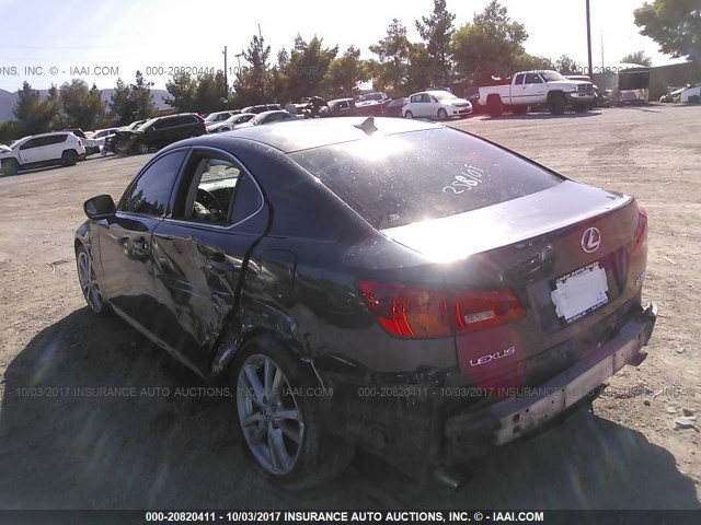 JTHBK262372032428 - 2007 LEXUS IS 250 BLACK photo 3