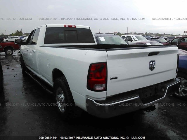 3C6TR4JT1DG580564 - 2013 RAM 2500 SLT WHITE photo 3