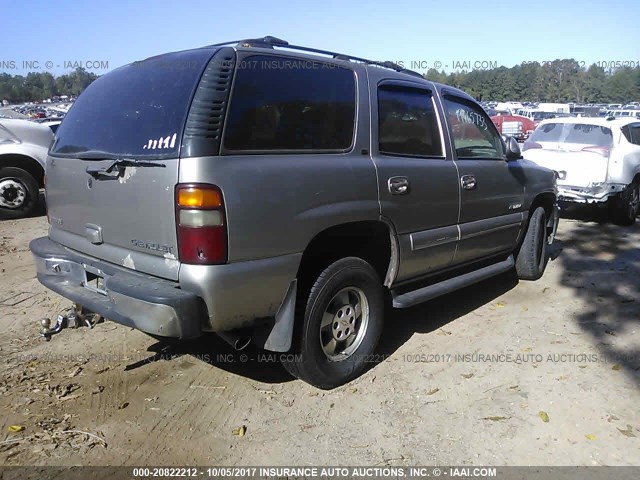 1GNEK13T0YJ151378 - 2000 CHEVROLET TAHOE K1500 SILVER photo 4