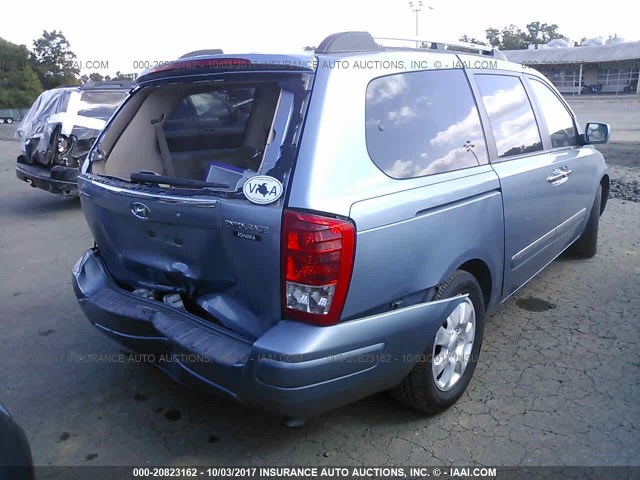 KNDMC233376035259 - 2007 HYUNDAI ENTOURAGE GLS/SE/LIMITED BLUE photo 4