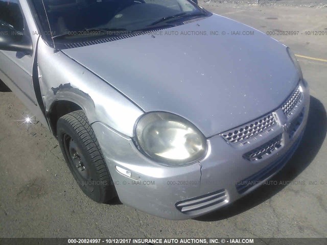 1B3ES26C33D126168 - 2003 DODGE NEON SE SILVER photo 6