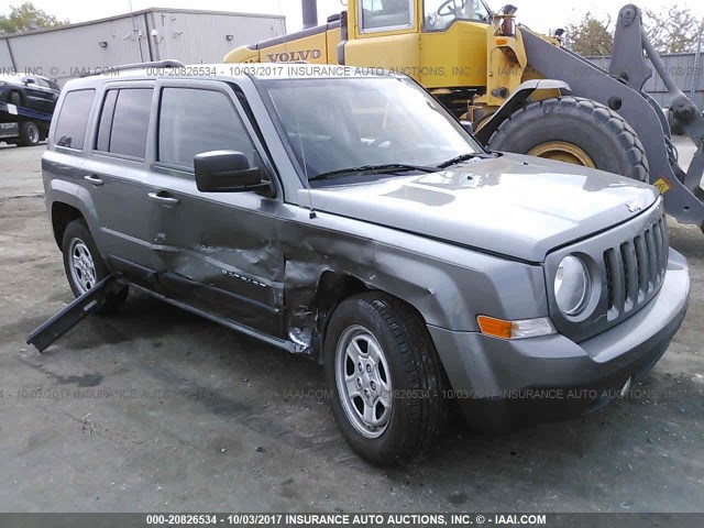 1C4NJRBB9CD576494 - 2012 JEEP PATRIOT SPORT GRAY photo 1