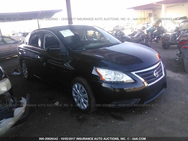 3N1AB7AP6EY216910 - 2014 NISSAN SENTRA S/SV/SR/SL BLACK photo 1