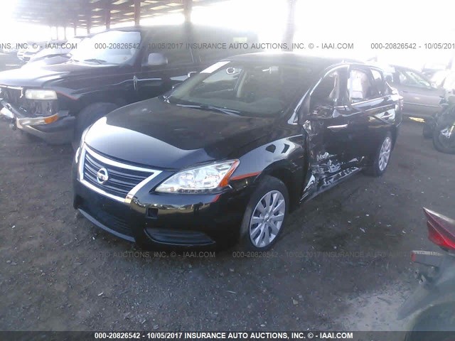 3N1AB7AP6EY216910 - 2014 NISSAN SENTRA S/SV/SR/SL BLACK photo 2