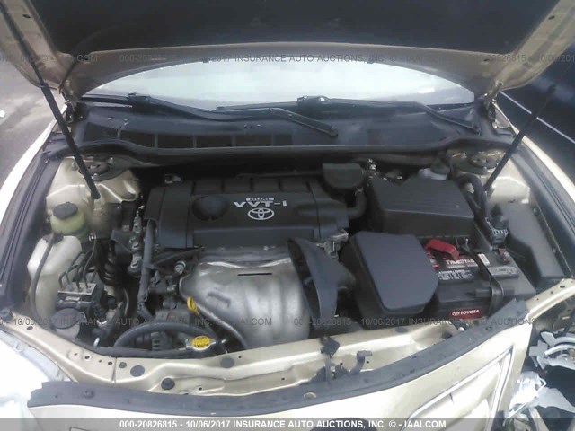 4T4BF3EK3AR017552 - 2010 TOYOTA CAMRY SE/LE/XLE GOLD photo 10