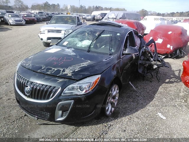 2G4GU5GX3G9186423 - 2016 BUICK REGAL GS GRAY photo 2