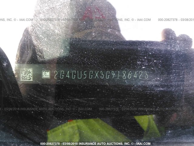 2G4GU5GX3G9186423 - 2016 BUICK REGAL GS GRAY photo 9