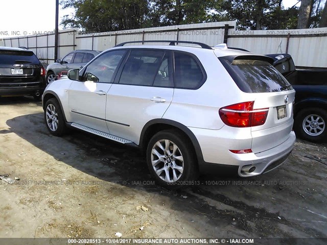 5UXZW0C52CL672074 - 2012 BMW X5 XDRIVE35D SILVER photo 3