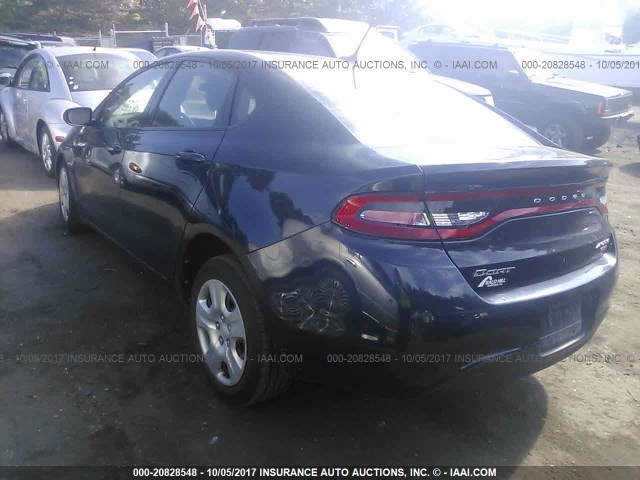 1C3CDFAH2DD231431 - 2013 DODGE DART SE/AERO BLUE photo 3