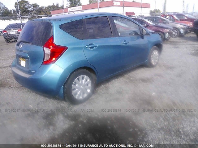 3N1CE2CP3EL423008 - 2014 NISSAN VERSA NOTE S/S PLUS/SV/SL BLUE photo 4