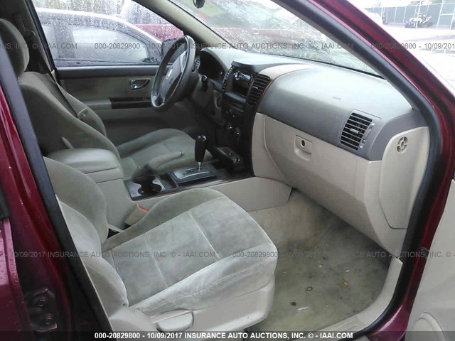 KNDJD733755367463 - 2005 KIA SORENTO EX/LX MAROON photo 5