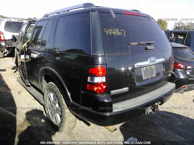 1FMEU75807UA85261 - 2007 FORD EXPLORER LIMITED BLACK photo 3