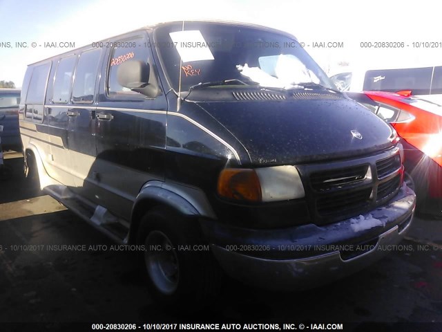 2B6HB11Y2WK110423 - 1998 DODGE RAM VAN B1500 BLACK photo 1