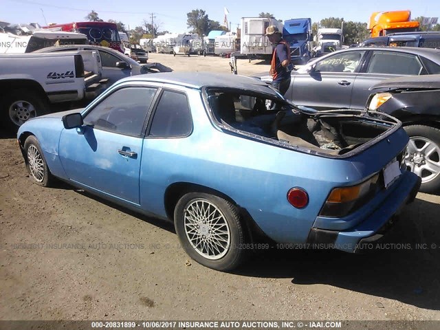 WP0AA0921BN451899 - 1981 PORSCHE 924 BLUE photo 3