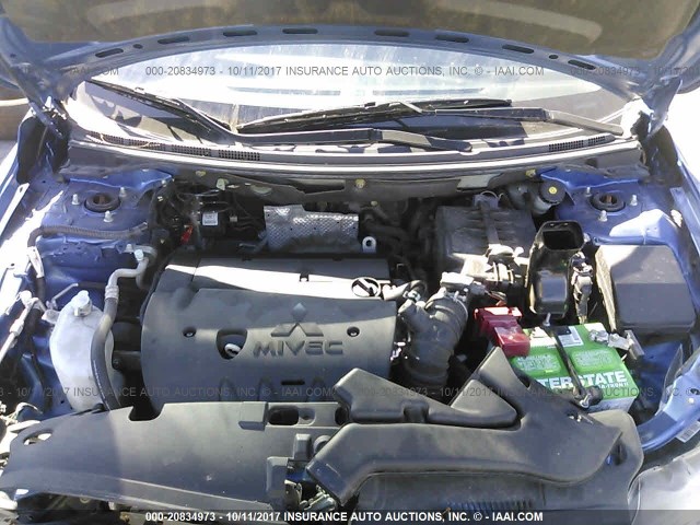 JA32U2FU6FU013001 - 2015 MITSUBISHI LANCER ES BLUE photo 10