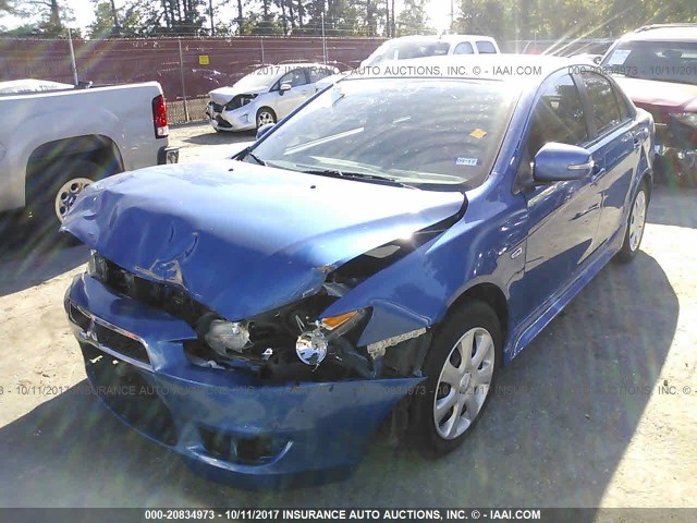 JA32U2FU6FU013001 - 2015 MITSUBISHI LANCER ES BLUE photo 2