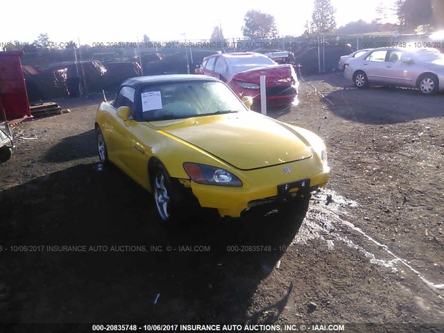 JHMAP11421T008459 - 2001 HONDA S2000 YELLOW photo 1