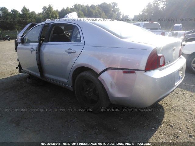 1G1ZH57BX94233516 - 2009 CHEVROLET MALIBU 1LT SILVER photo 3