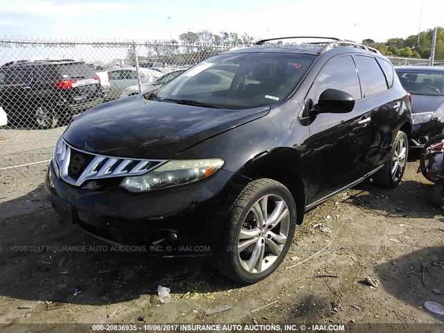 JN8AZ18W99W109175 - 2009 NISSAN MURANO S/SL/LE BLACK photo 2