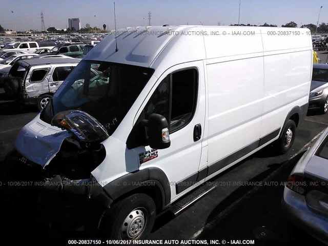 3C6TRVDG4GE112168 - 2016 RAM PROMASTER 2500 2500 HIGH WHITE photo 2