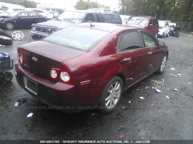 1G1ZE5EB1AF201347 - 2010 CHEVROLET MALIBU LTZ Qırmızı foto 4