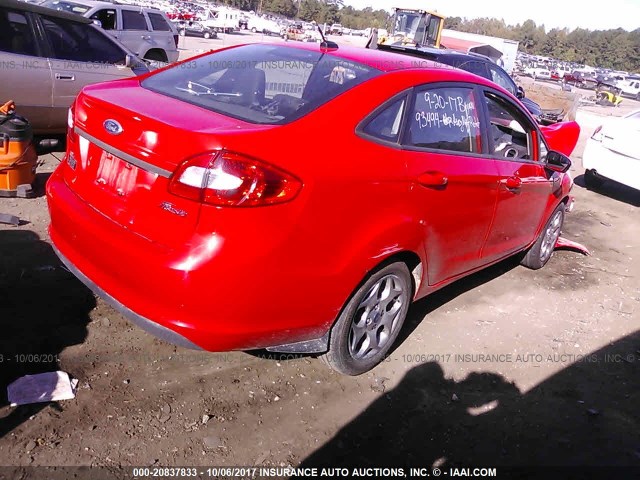 3FADP4CJ3CM171728 - 2012 FORD FIESTA SEL RED photo 4