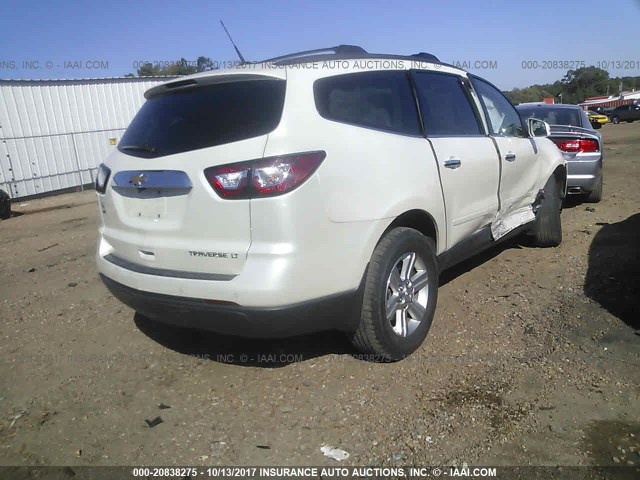 1GNKRHKD3EJ375306 - 2014 CHEVROLET TRAVERSE LT WHITE photo 4