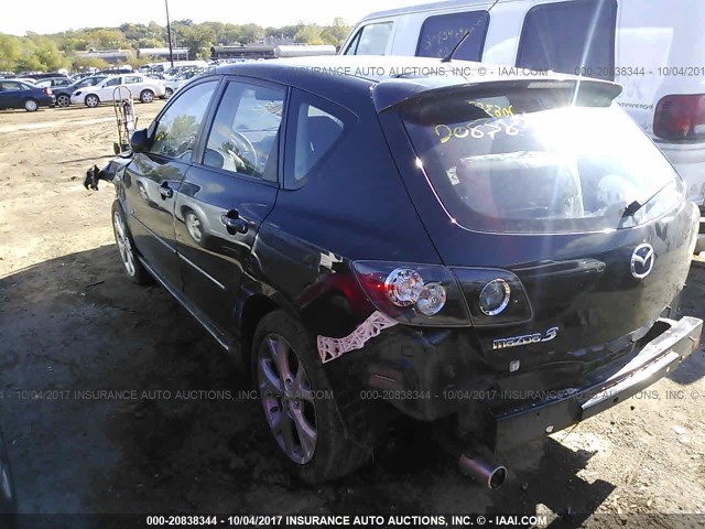 JM1BK343671635382 - 2007 MAZDA 3 HATCHBACK BLACK photo 3