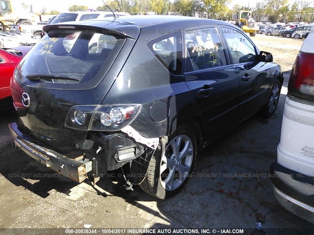 JM1BK343671635382 - 2007 MAZDA 3 HATCHBACK BLACK photo 4