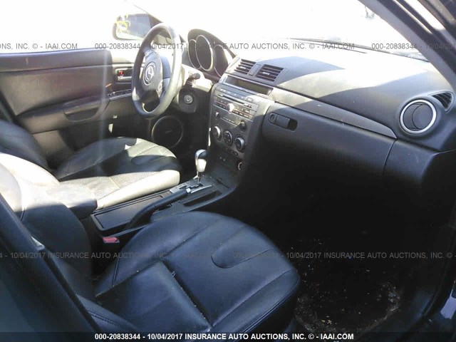 JM1BK343671635382 - 2007 MAZDA 3 HATCHBACK BLACK photo 5