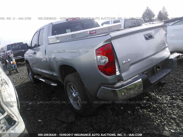 5TFUY5F14EX349118 - 2014 TOYOTA TUNDRA DOUBLE CAB SR/SR5 SILVER photo 3