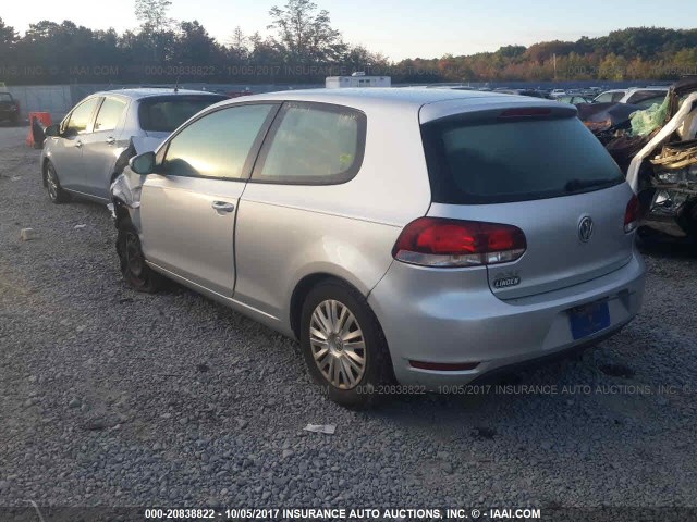 WVWBB7AJ3AW151724 - 2010 VOLKSWAGEN GOLF 银色 照片 3