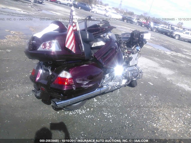 1HFSC47H86A507708 - 2006 HONDA GL1800 BURGUNDY photo 4