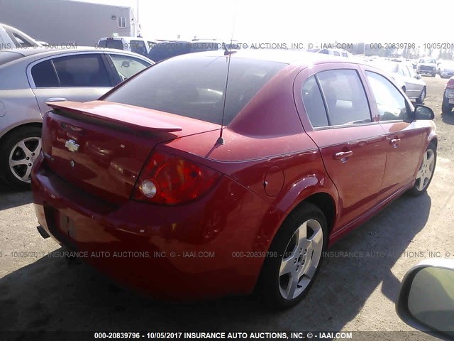 1G1AF5F5XA7234201 - 2010 CHEVROLET COBALT 2LT RED photo 4