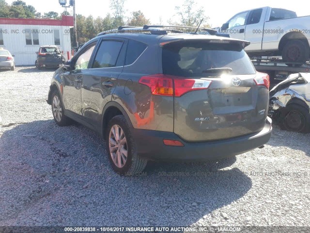 2T3DFREV9FW327221 - 2015 TOYOTA RAV4 LIMITED BROWN photo 3