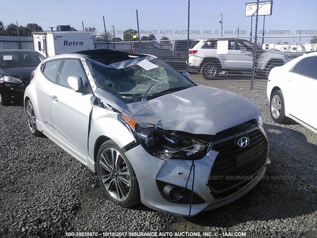 KMHTC6AE4HU309519 - 2017 HYUNDAI VELOSTER TURBO SILVER photo 6