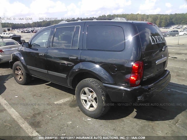 1D4HD48N96F139020 - 2006 DODGE DURANGO SLT BLACK photo 3