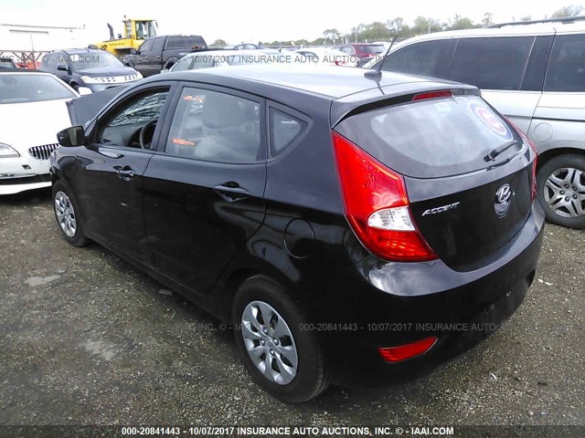 KMHCT5AE8GU243288 - 2016 HYUNDAI ACCENT SE BLACK photo 3