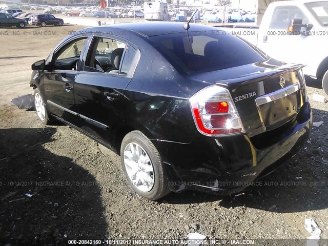 3N1AB6AP7BL674880 - 2011 NISSAN SENTRA 2.0/2.0S/SR/2.0SL BLACK photo 3