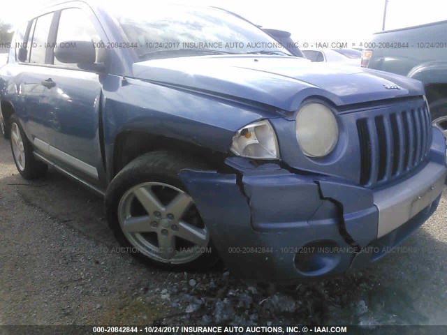 1J8FT57W27D107913 - 2007 JEEP COMPASS LIMITED BLUE photo 6