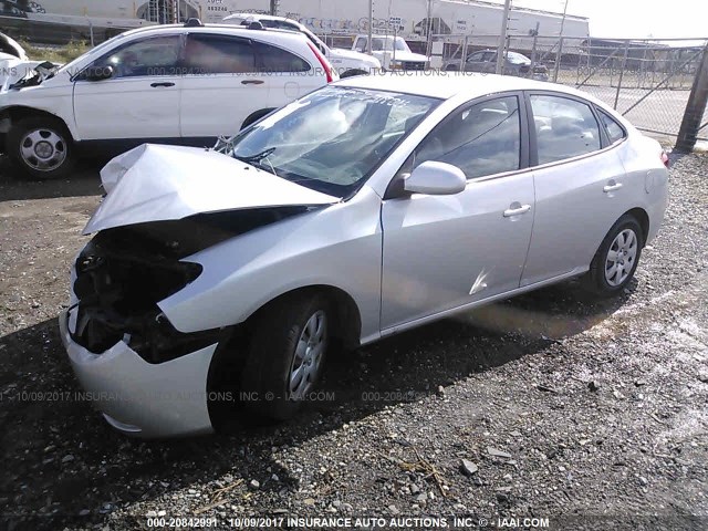 KMHDU46D29U627985 - 2009 HYUNDAI ELANTRA GLS/SE SILVER photo 2