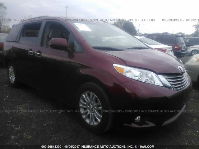 5TDYZ3DC5HS787194 - 2017 TOYOTA SIENNA XLE/LIMITED BURGUNDY photo 1