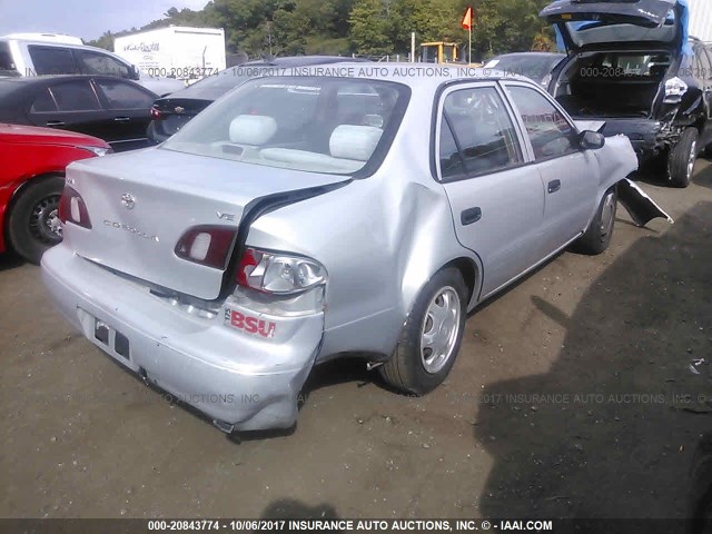 2T1BR12E6XC153866 - 1999 TOYOTA COROLLA VE/CE/LE ვერცხლისფერი ფოტო 4