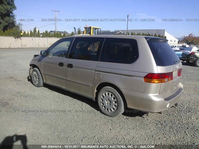 5FNRL18522B007654 - 2002 HONDA ODYSSEY LX GOLD photo 3