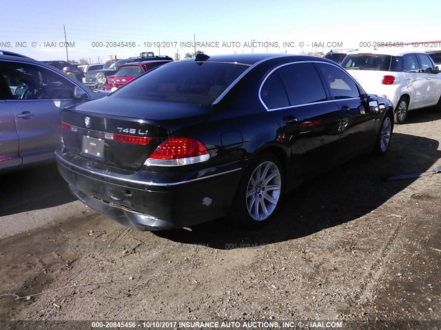 WBAGN63555DS57646 - 2005 BMW 745 LI BLACK photo 4