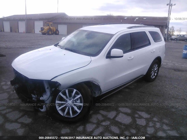 1C4RDJAG8HC937234 - 2017 DODGE DURANGO SXT WHITE photo 2