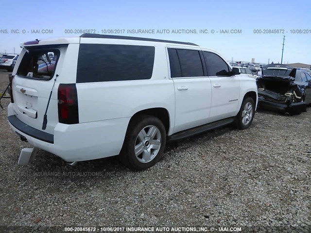 1GNSCHKC0GR432199 - 2016 CHEVROLET SUBURBAN C1500 LT WHITE photo 4