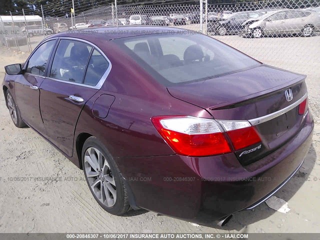 1HGCR2F53FA084465 - 2015 HONDA ACCORD SPORT 勃艮第红 照片 3