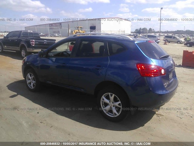 JN8AS58T89W053747 - 2009 NISSAN ROGUE S/SL BLUE photo 3